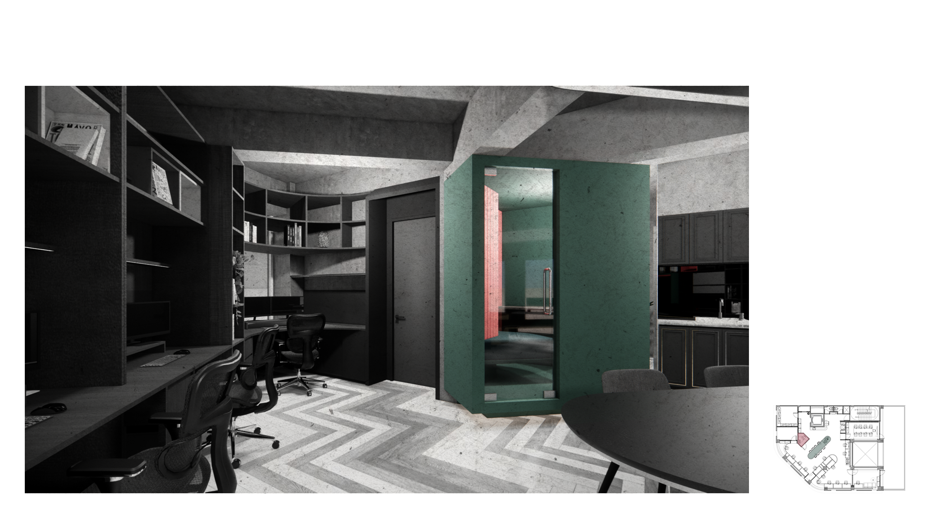 日出设计办公空间设计丨林子翔,许哲毅,陈珈绫-8