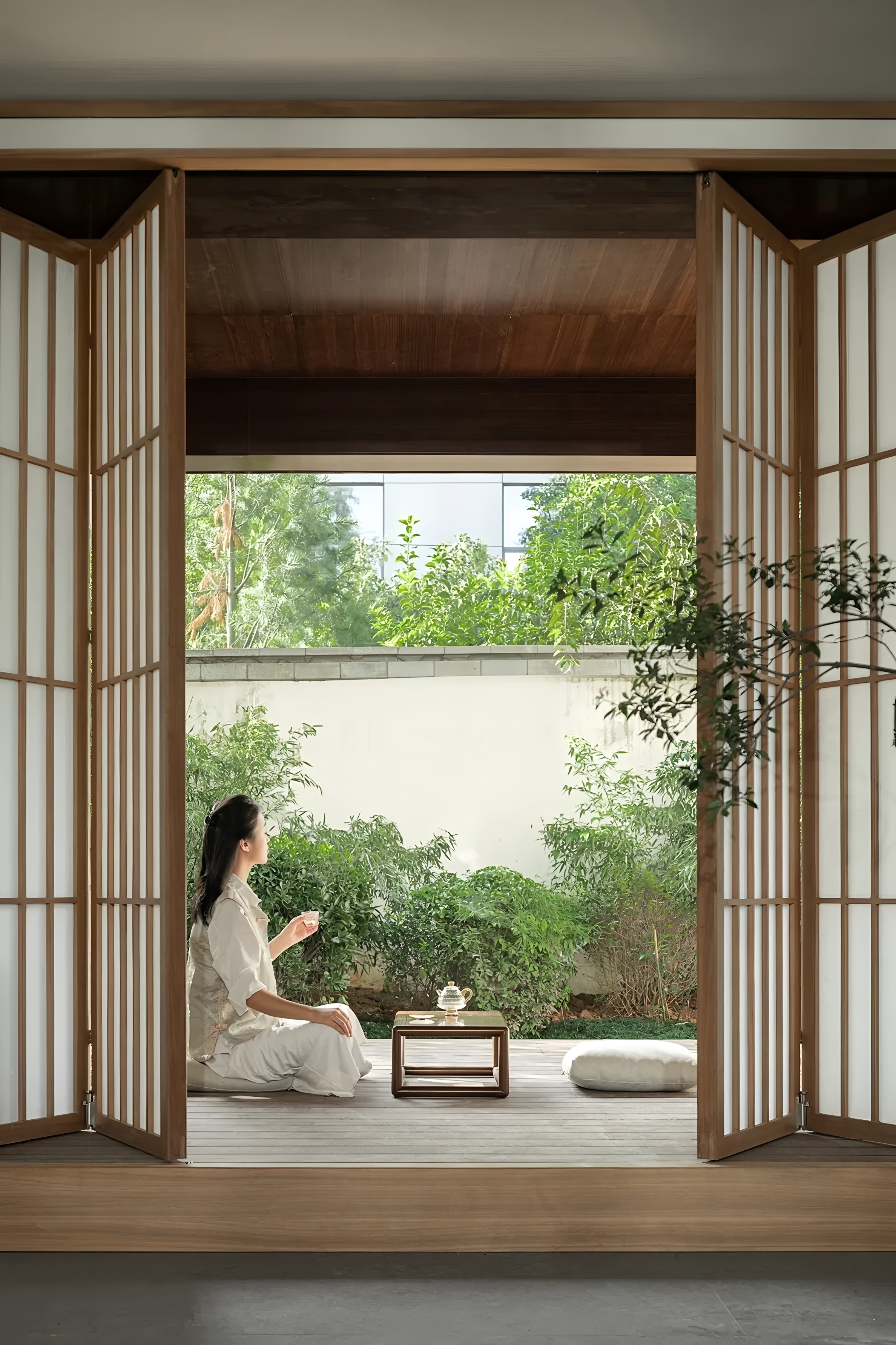 西安源木禅柚木展厅丨中国西安丨子俞空间设计-0