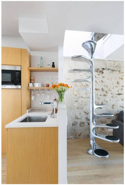 20平米厨房工作室与客厅一体化设计-36