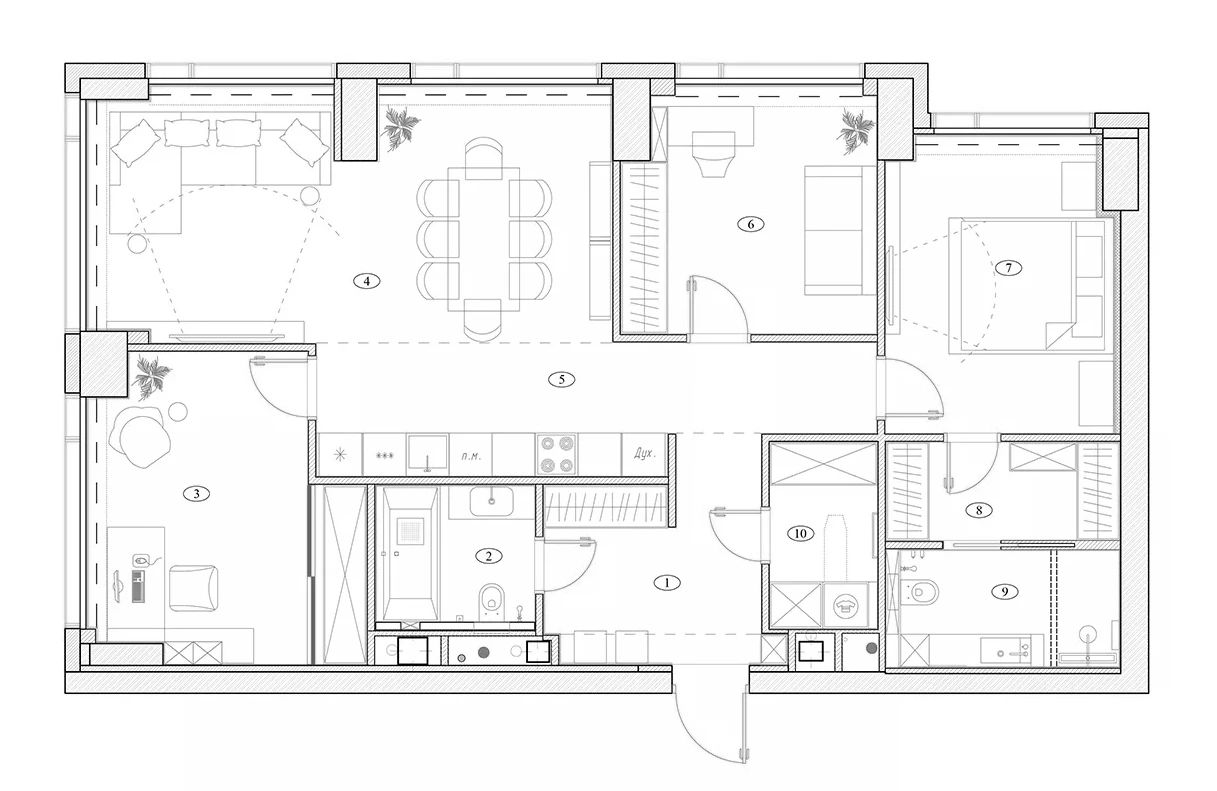 新婚夫妇的 105㎡简约空间设计丨Elena Lyakina-8