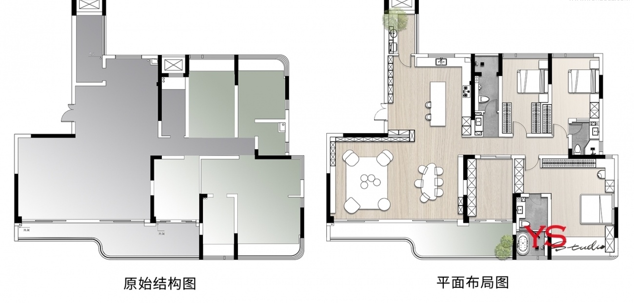 极简克制之美,重庆渝北 200㎡住宅设计丨中国重庆-4