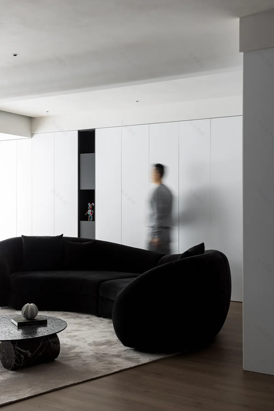 140㎡素墨写意,极致的黑白美学现场-10