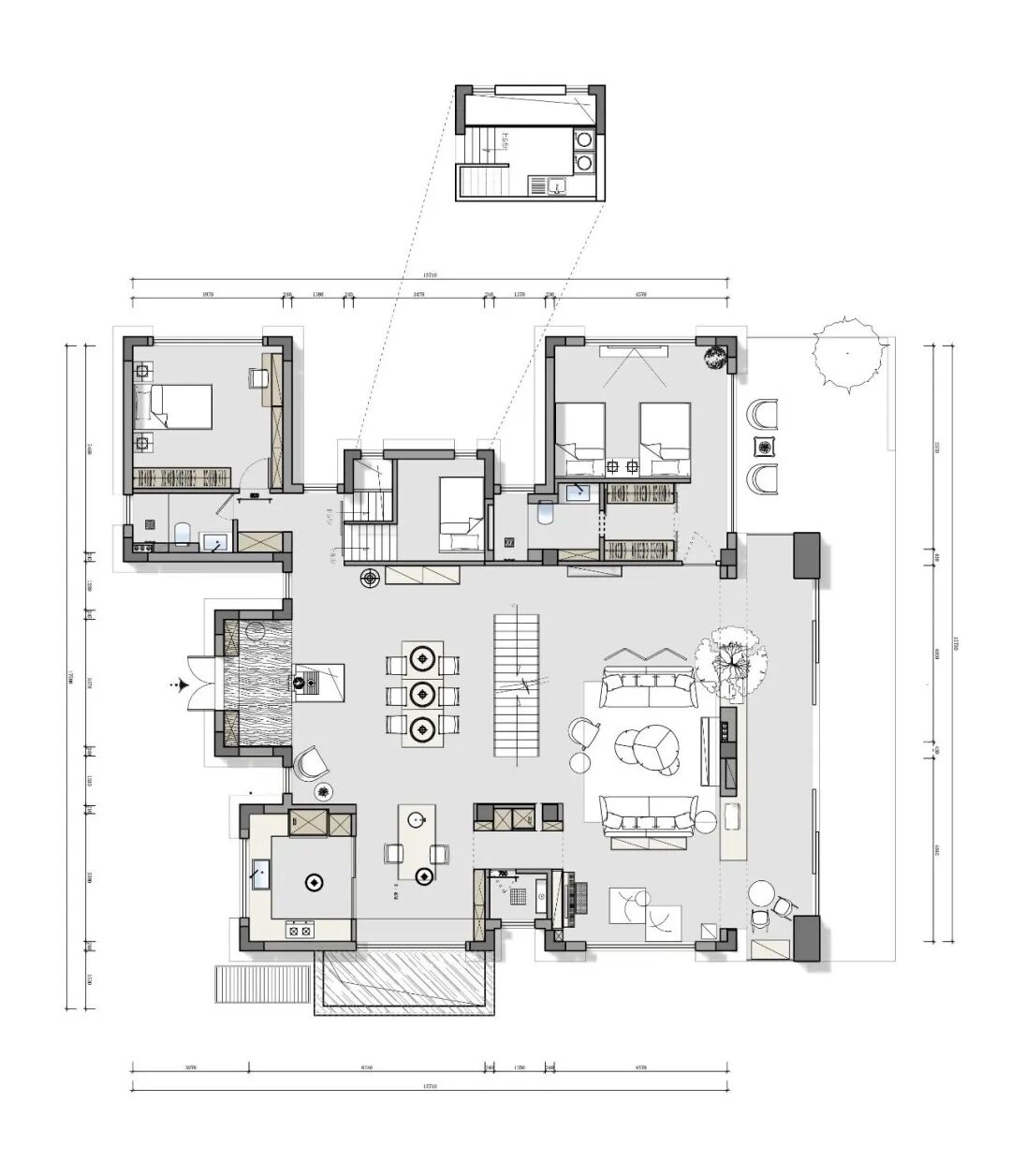 天井重构+楼梯移位，装下三代人的理想生活-23