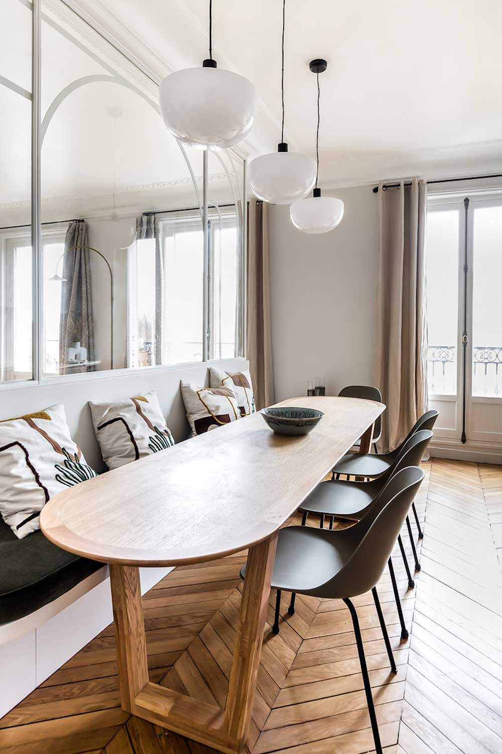 巴黎时尚公寓 | 弧形设计与色彩的完美结合-5