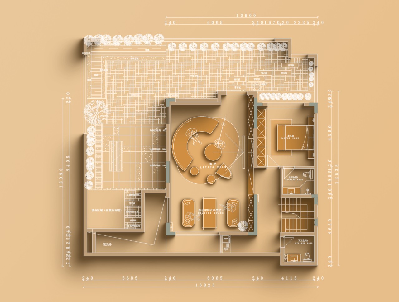 450 平现代轻奢养老房丨琢信装饰-34