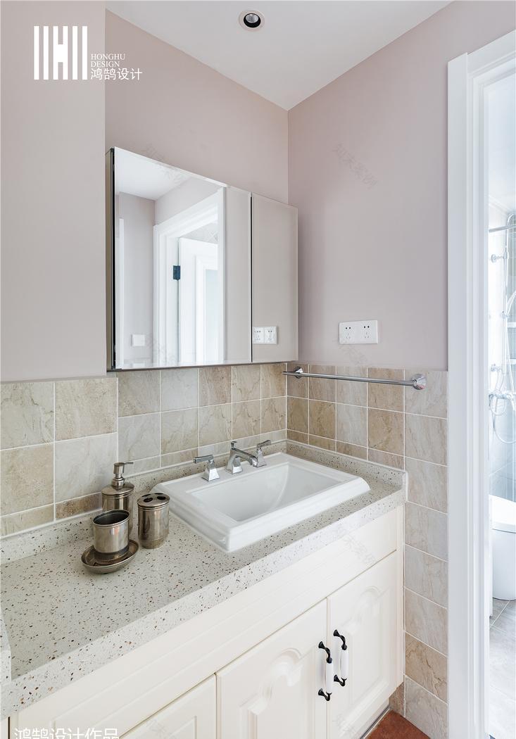 河景花园 120㎡现代美式公寓 | 粉色条纹的俏皮优雅-20