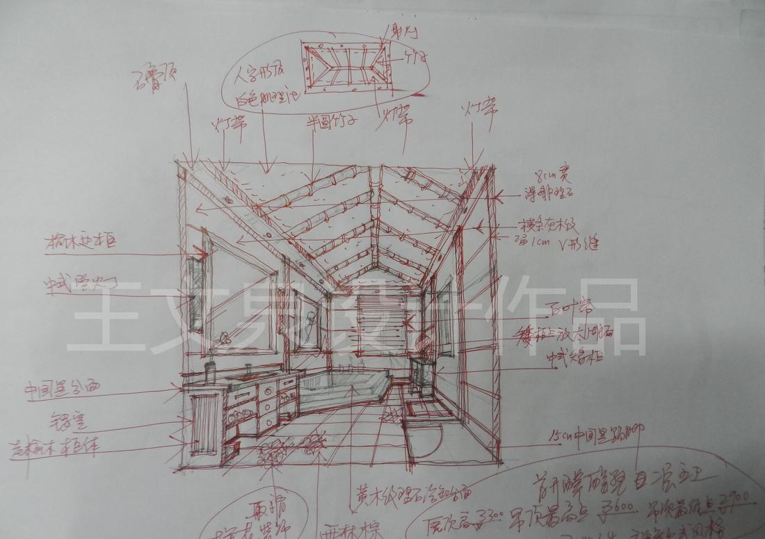 
法式欧式新中式别墅设计作品王文泉9 -9