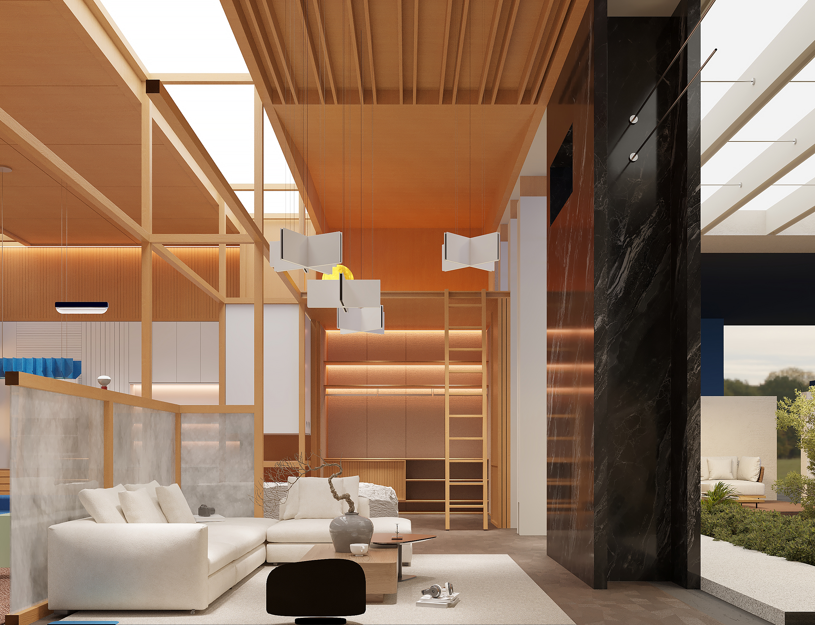 现代跃层定制展厅设计-10