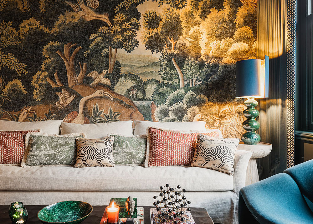 阿姆斯特丹时尚公寓 | 墙纸与设计的完美融合-5