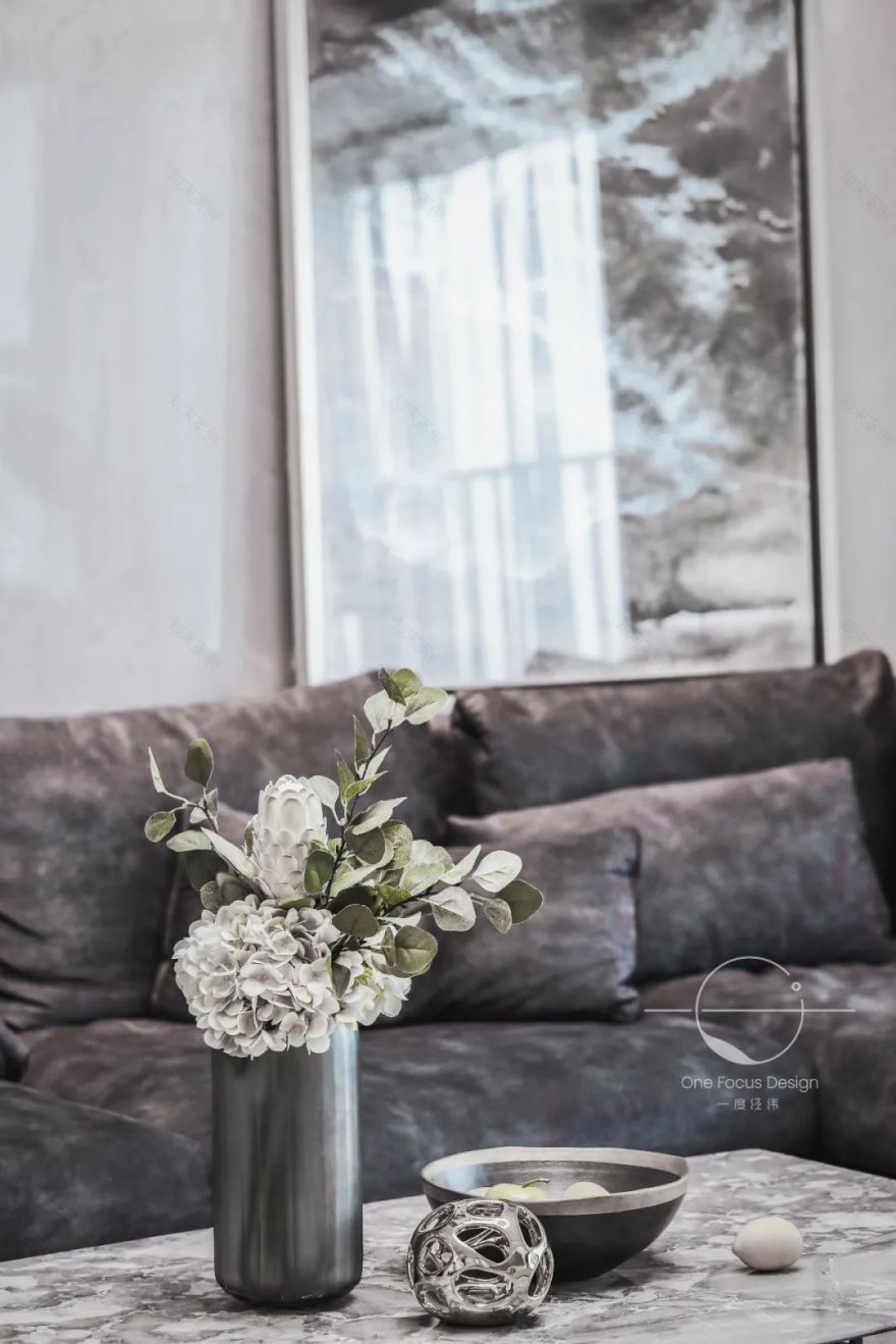 香山美墅 166㎡现代轻奢空间,雅致灰调与绿植的完美融合-27