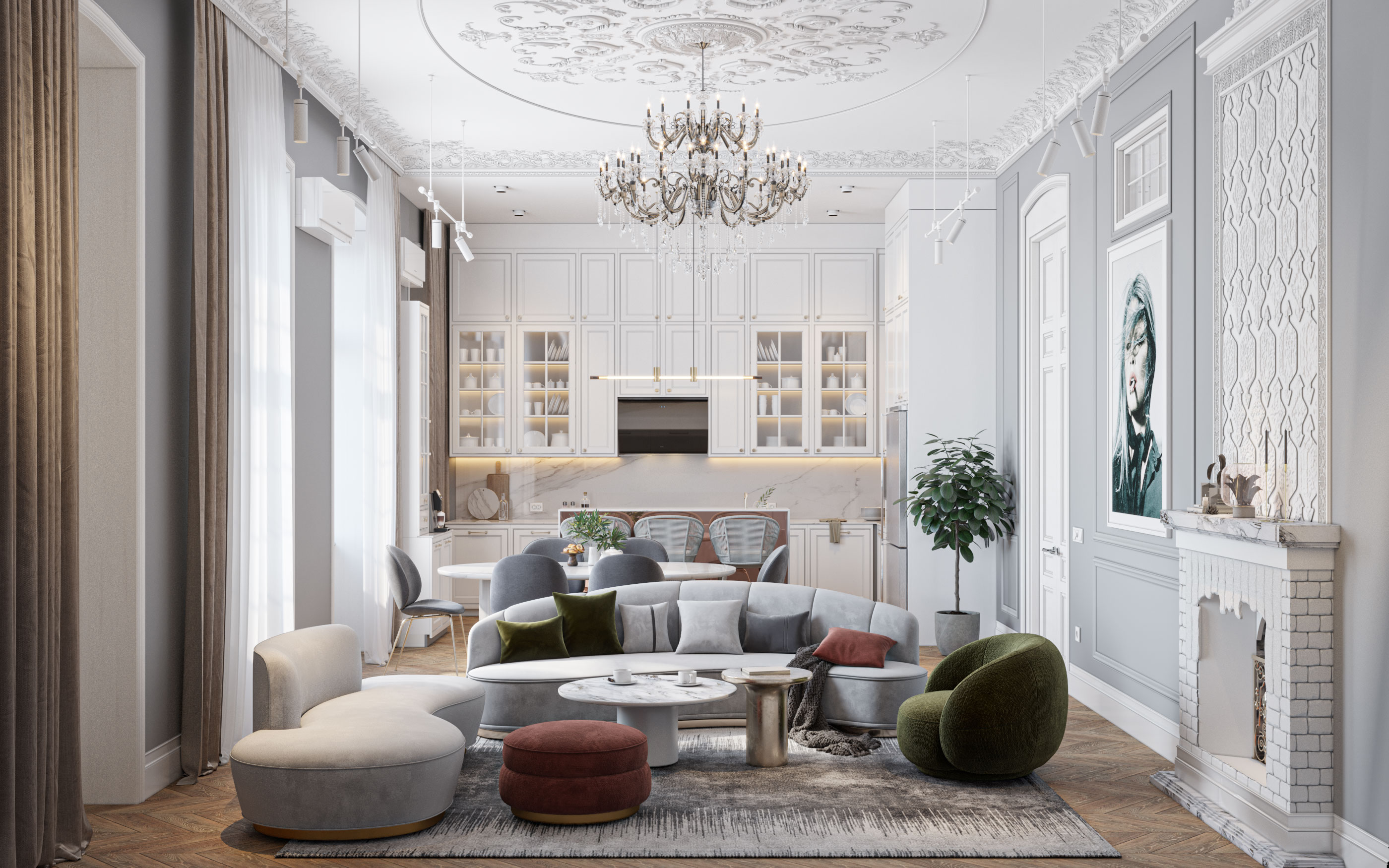 巴库的现代巴黎式室内丨阿塞拜疆-4