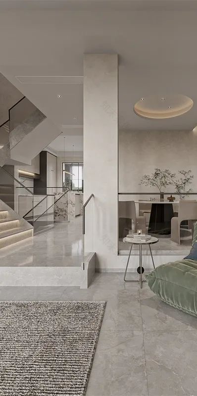 353㎡现代简约装修,高端风雅的质感大宅!-9