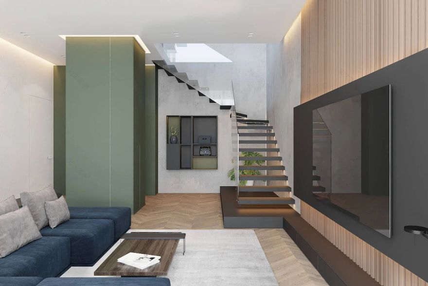 简约舒适的 149m²三层住宅设计丨Dinara Yousupova-3