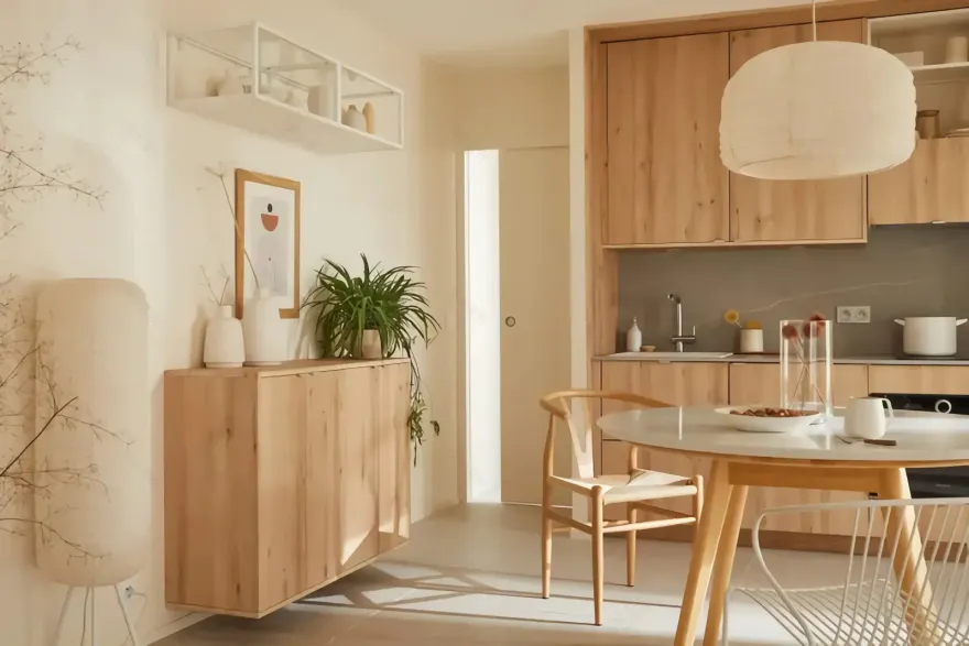 小空间,大设计 | 完美融入客厅的迷你厨房-5