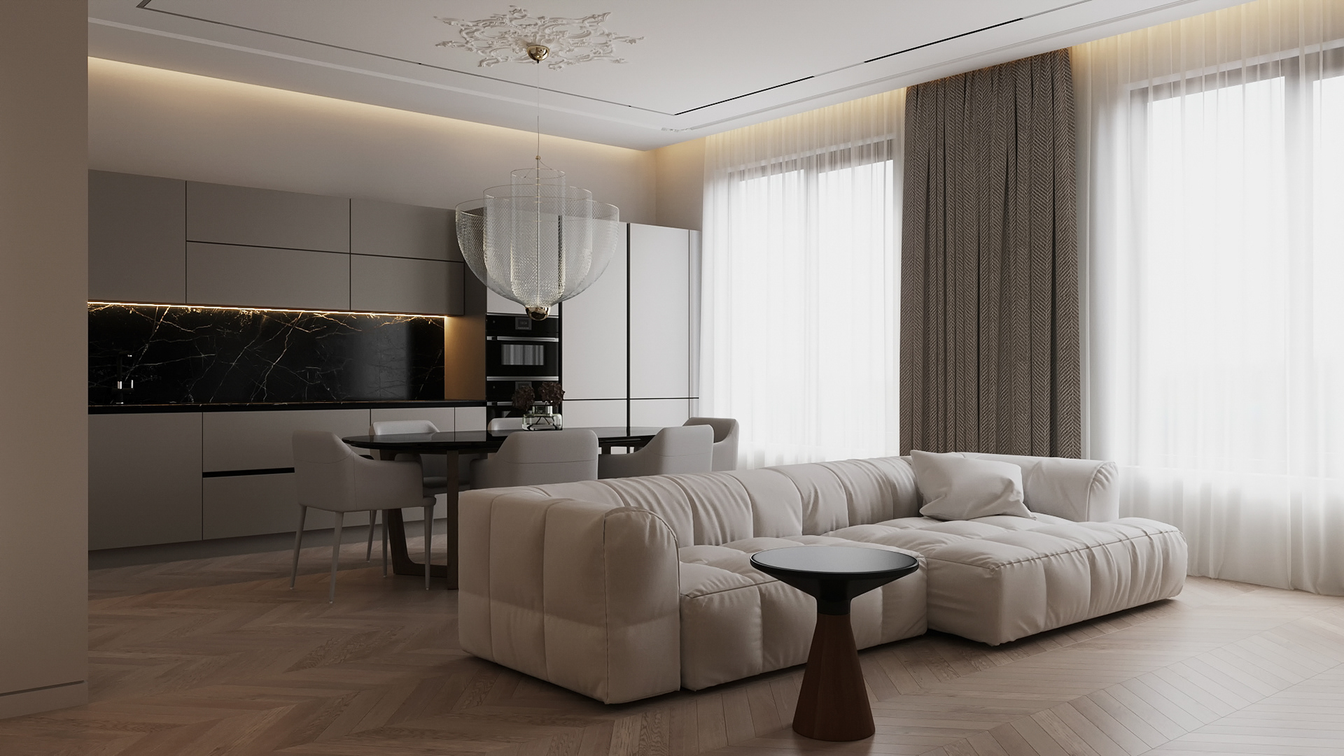 中性色系公寓设计 柔软而坚定的生活节奏！-4