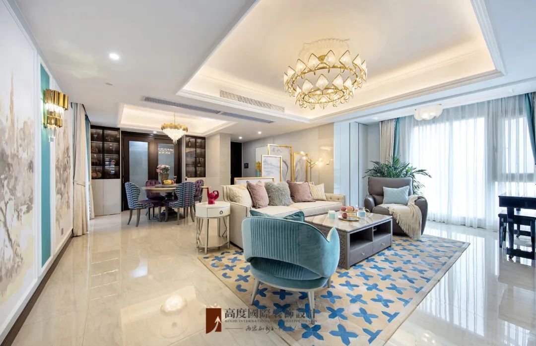 浪漫蒂芙尼蓝，美式家设计温柔呈现-90