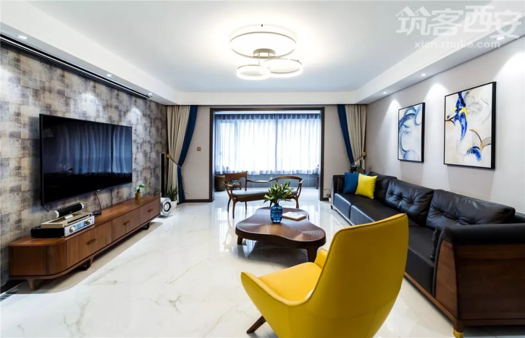 《声韵》 | 190㎡平层大改,孩子可以在家骑滑滑车!-25