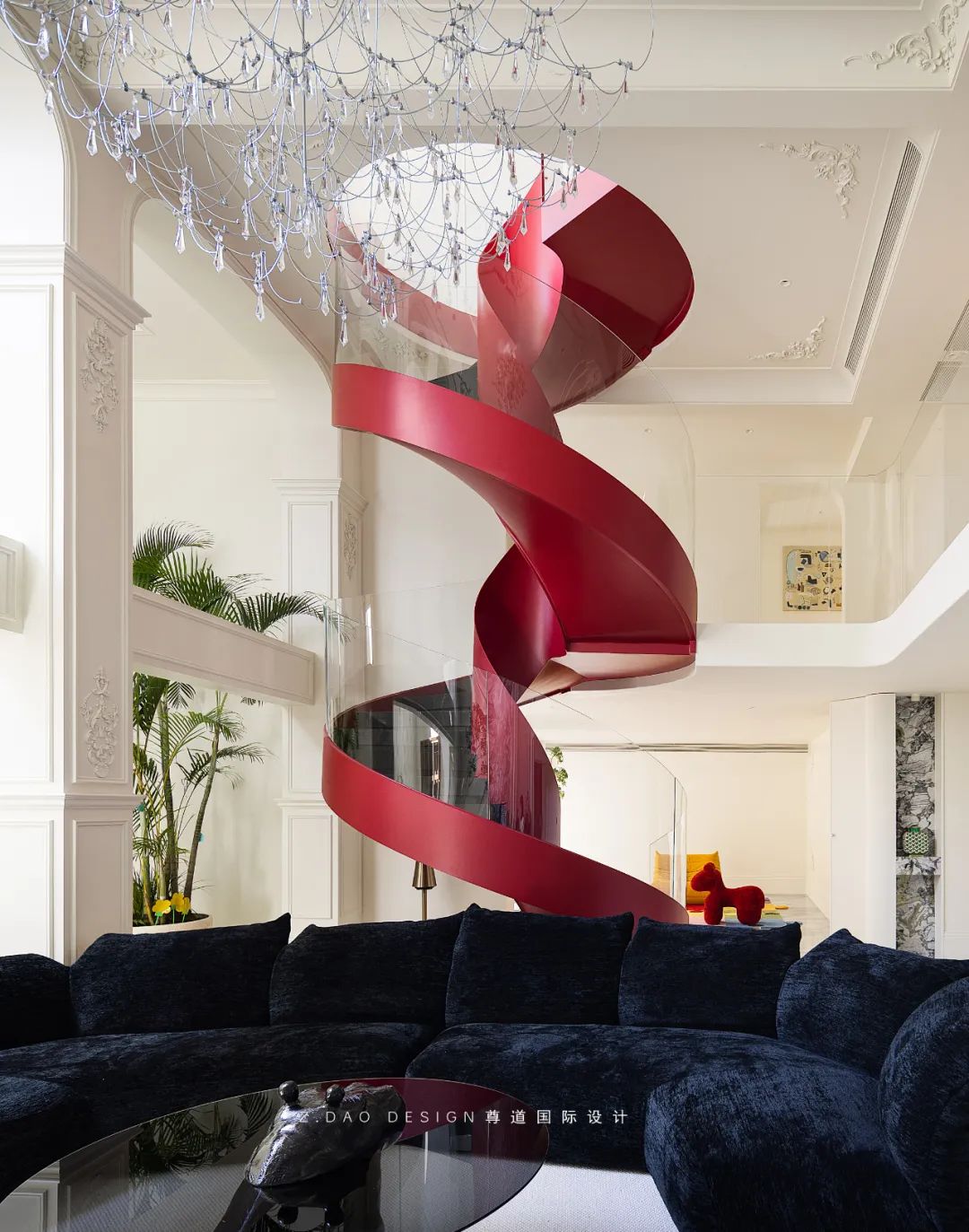 合肥『国贸天成』360㎡奶油法式风叠墅丨尊道国际设计-56