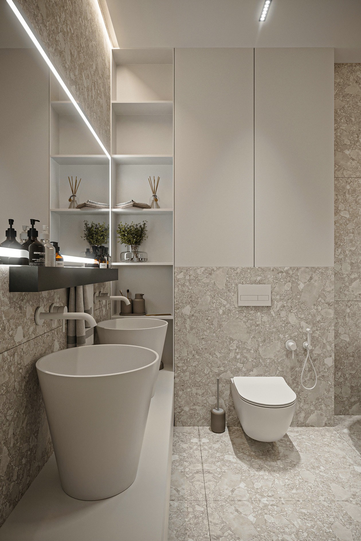 原木与灰色的细腻精致设计-16