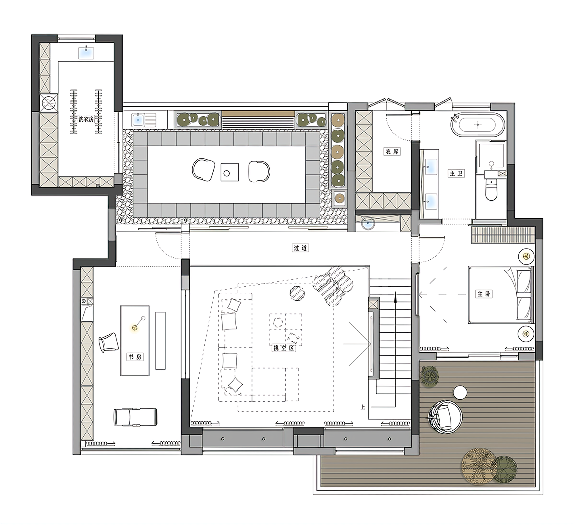 320㎡简约跃层丨中国浙江丨杭州一则空间设计-38