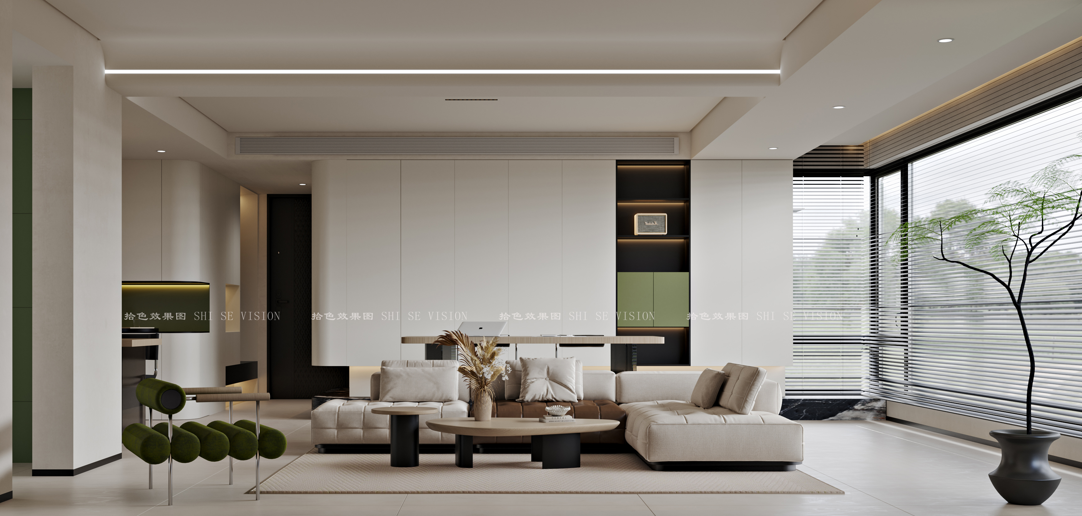 现代极简客餐厅 ——拾色出品-1