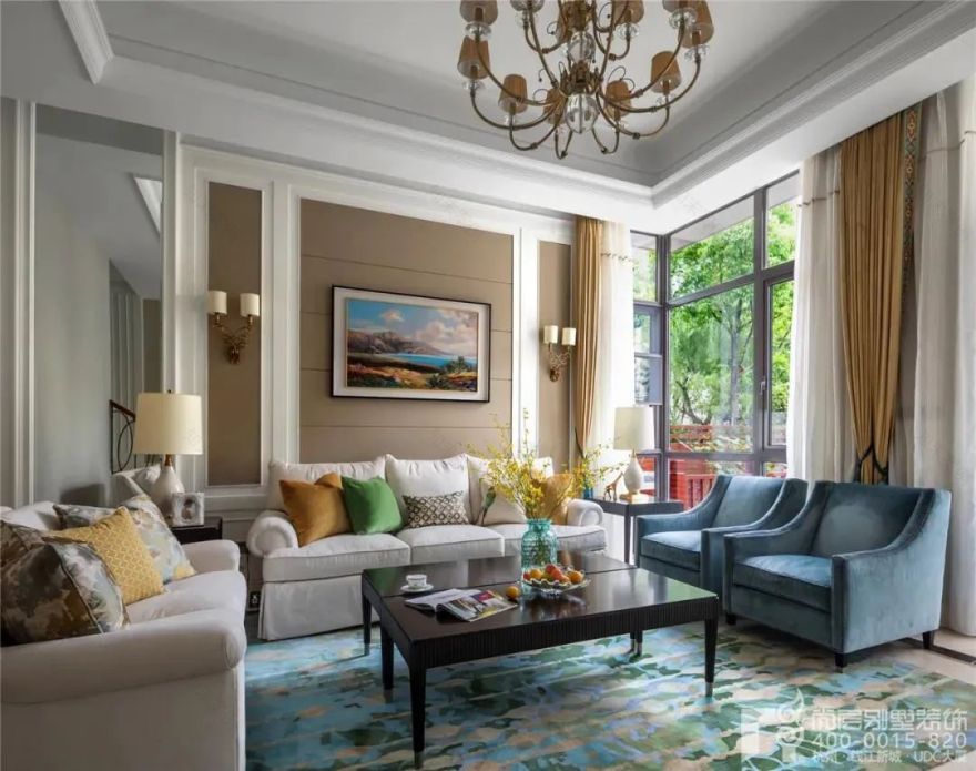 现代美式轻奢空间丨尚层别墅装饰-12