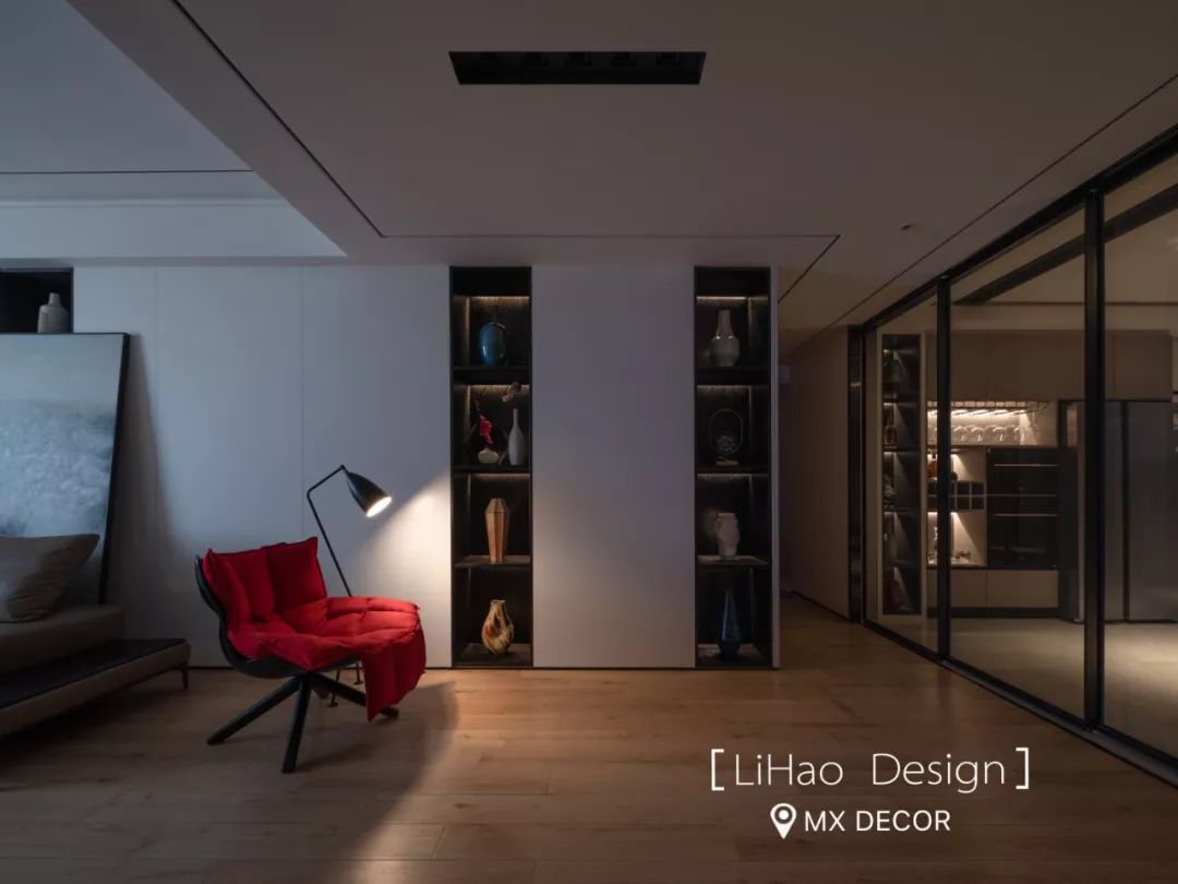 李浩-- 红绿交织,打造 125㎡现代个性家居-13