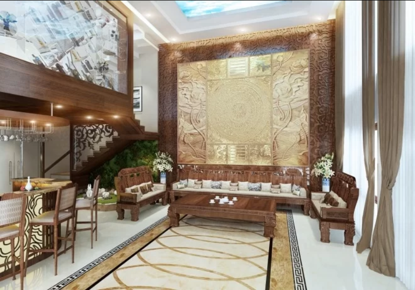 Xây Nhà 3 Tầng, Một Lửng Với Nội Thất Gỗ Tự Nhiên | Sydesign-29