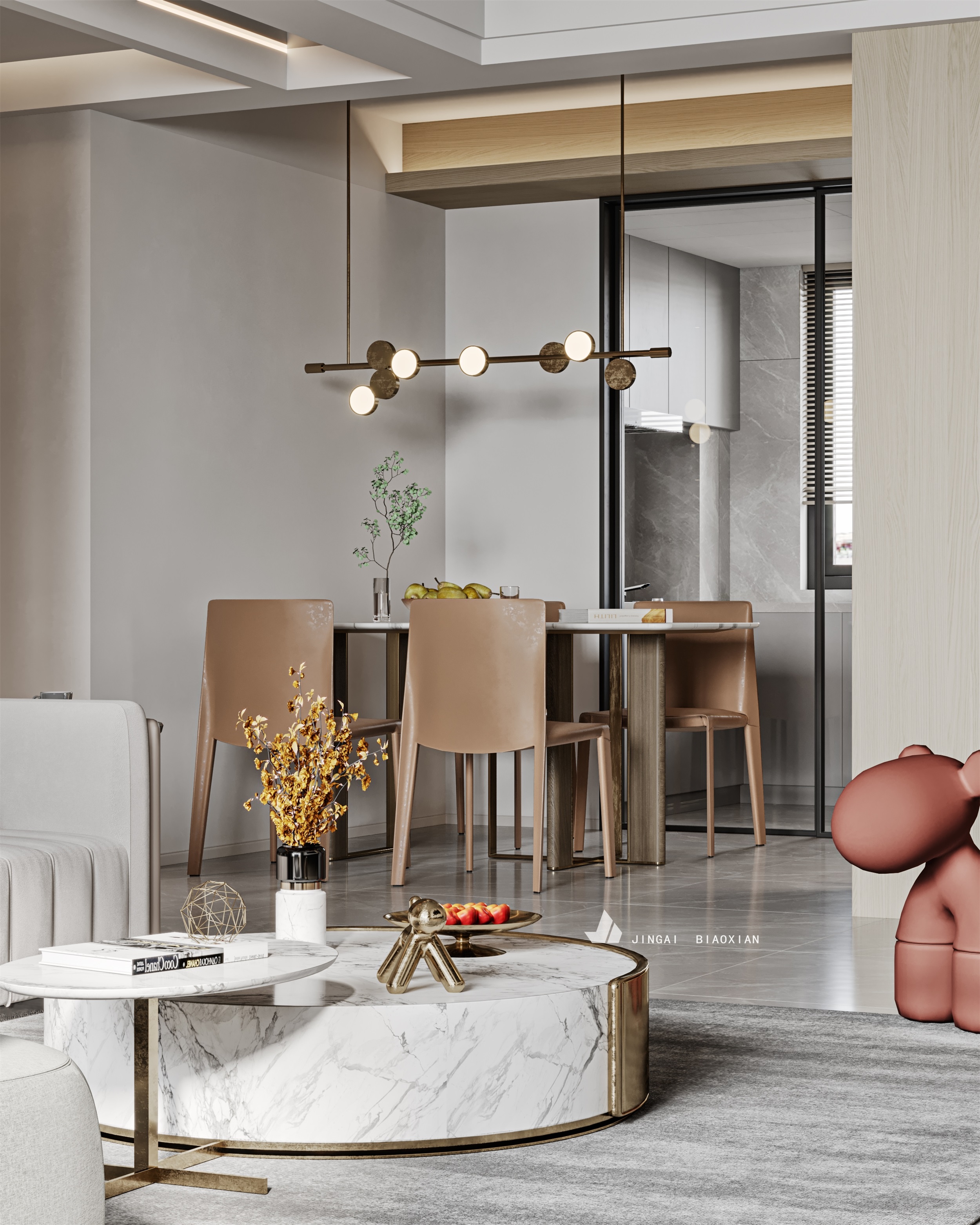 现代简约客餐厅设计案例-73