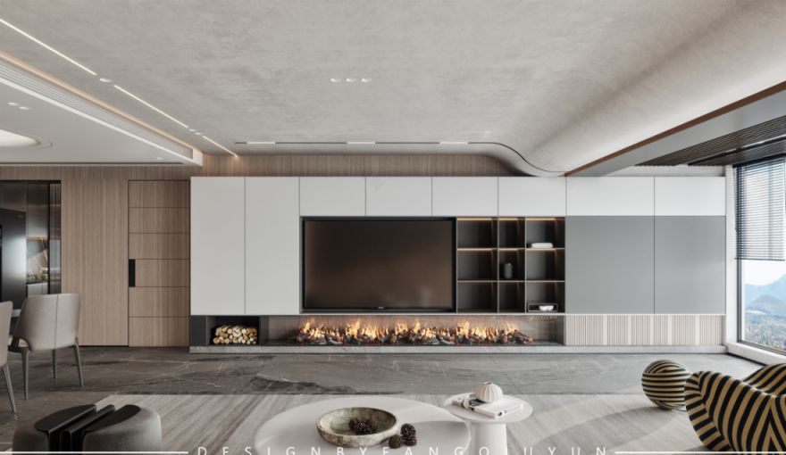 现代轻奢大平层设计-8