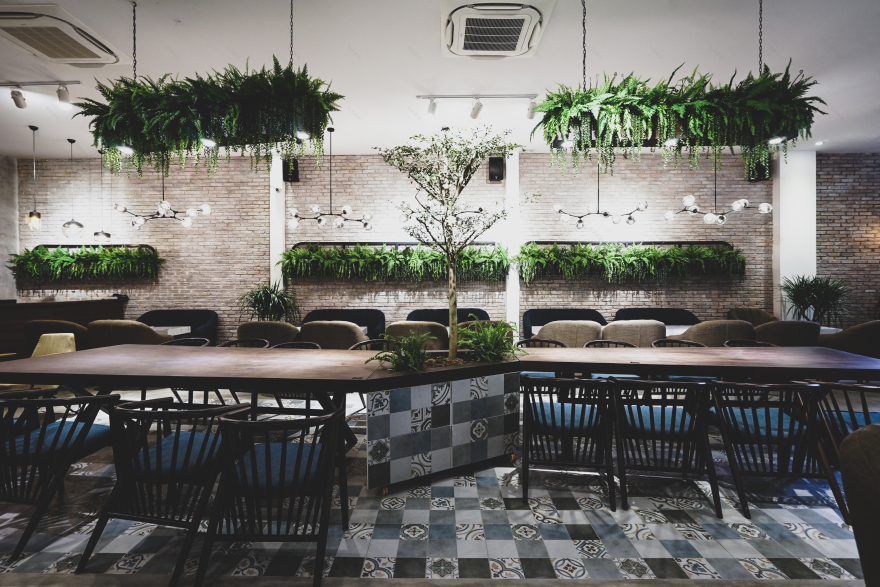 植物与咖啡的现代空间融合-13