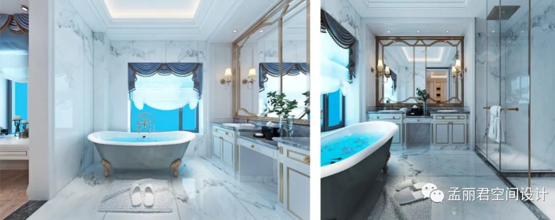 淄博绿城玫瑰园法式轻奢别墅设计丨中国淄博丨孟丽君空间设计-17