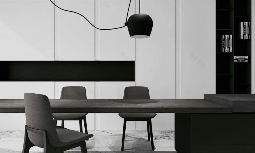 城市岛简约住宅设计,黑白灰打造艺术空间-46