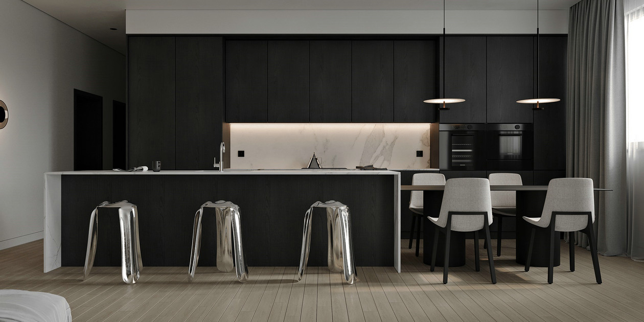 高级灰色系公寓设计 既沉稳又有设计感！-6