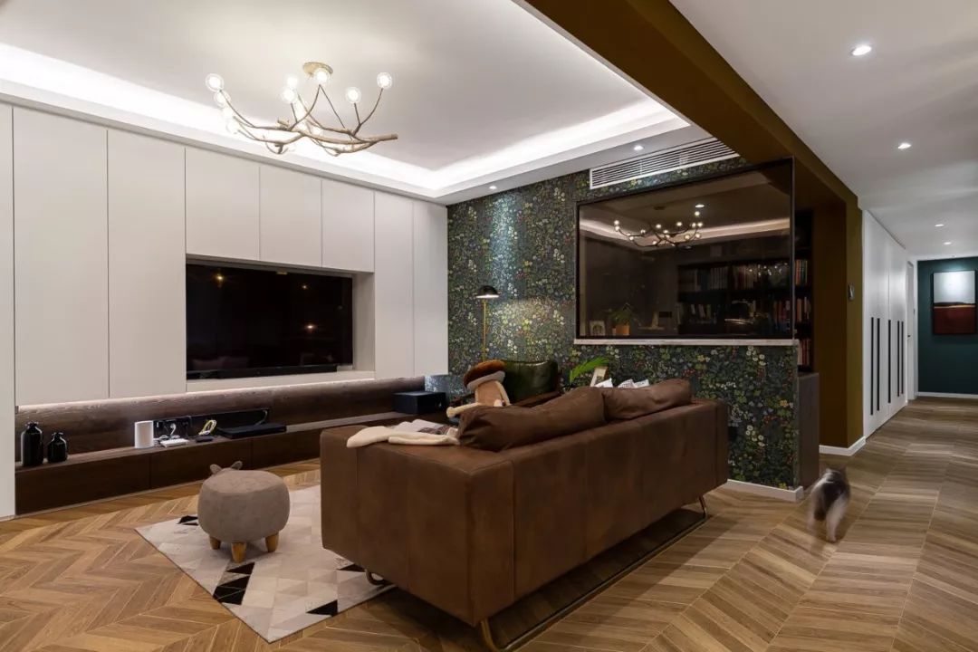 深圳福田 110 平五口之家改造 | 咖啡吧搬回家，三代同堂不拥挤-42