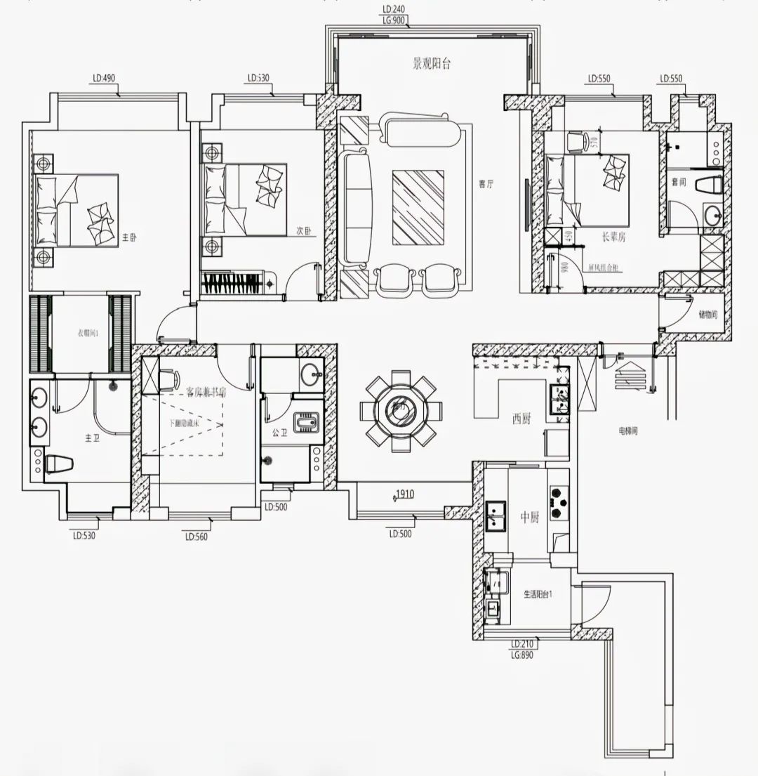 220㎡现代简约家居，打造自由舒适生活空间-10