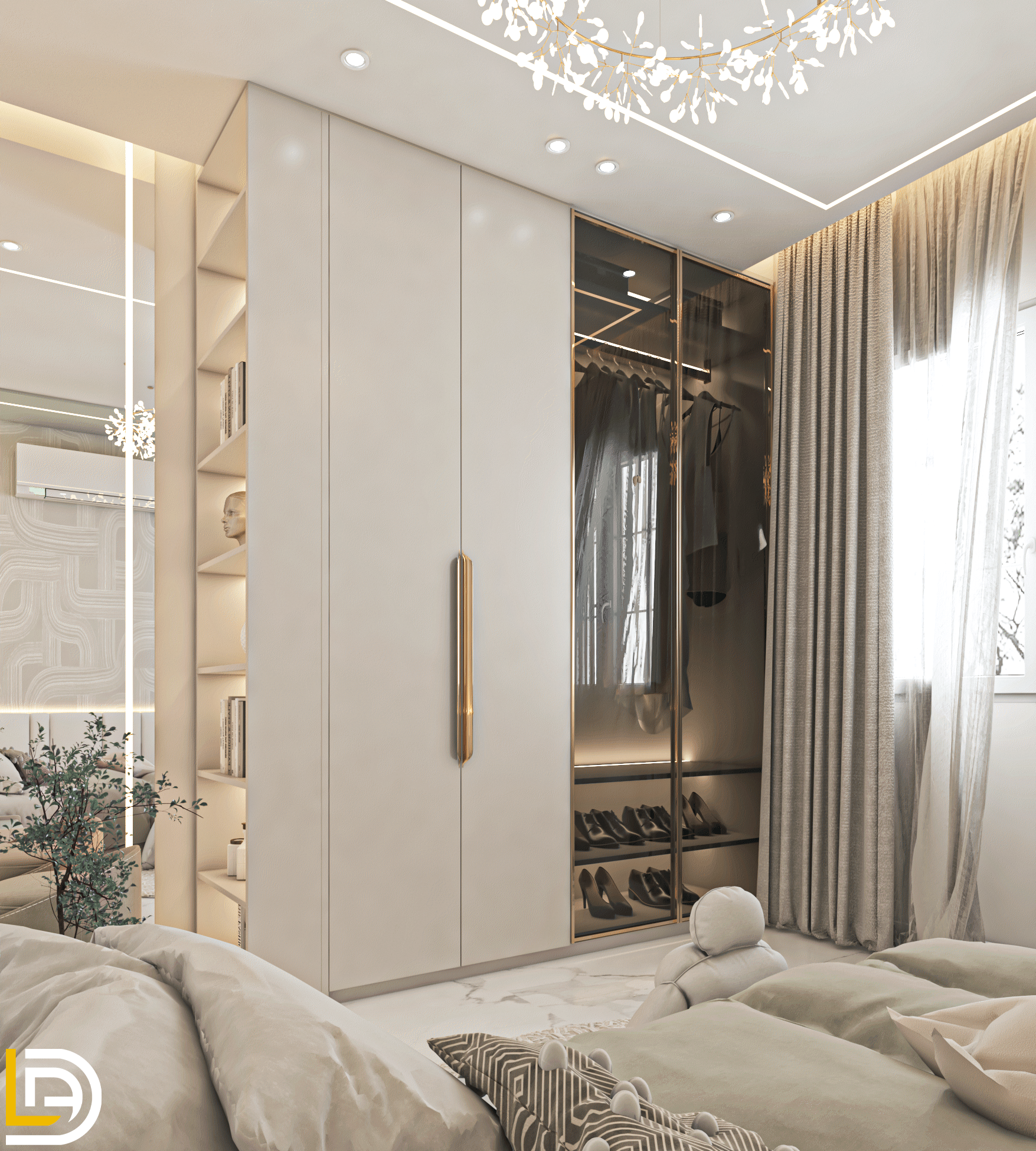 现代女孩卧室-11