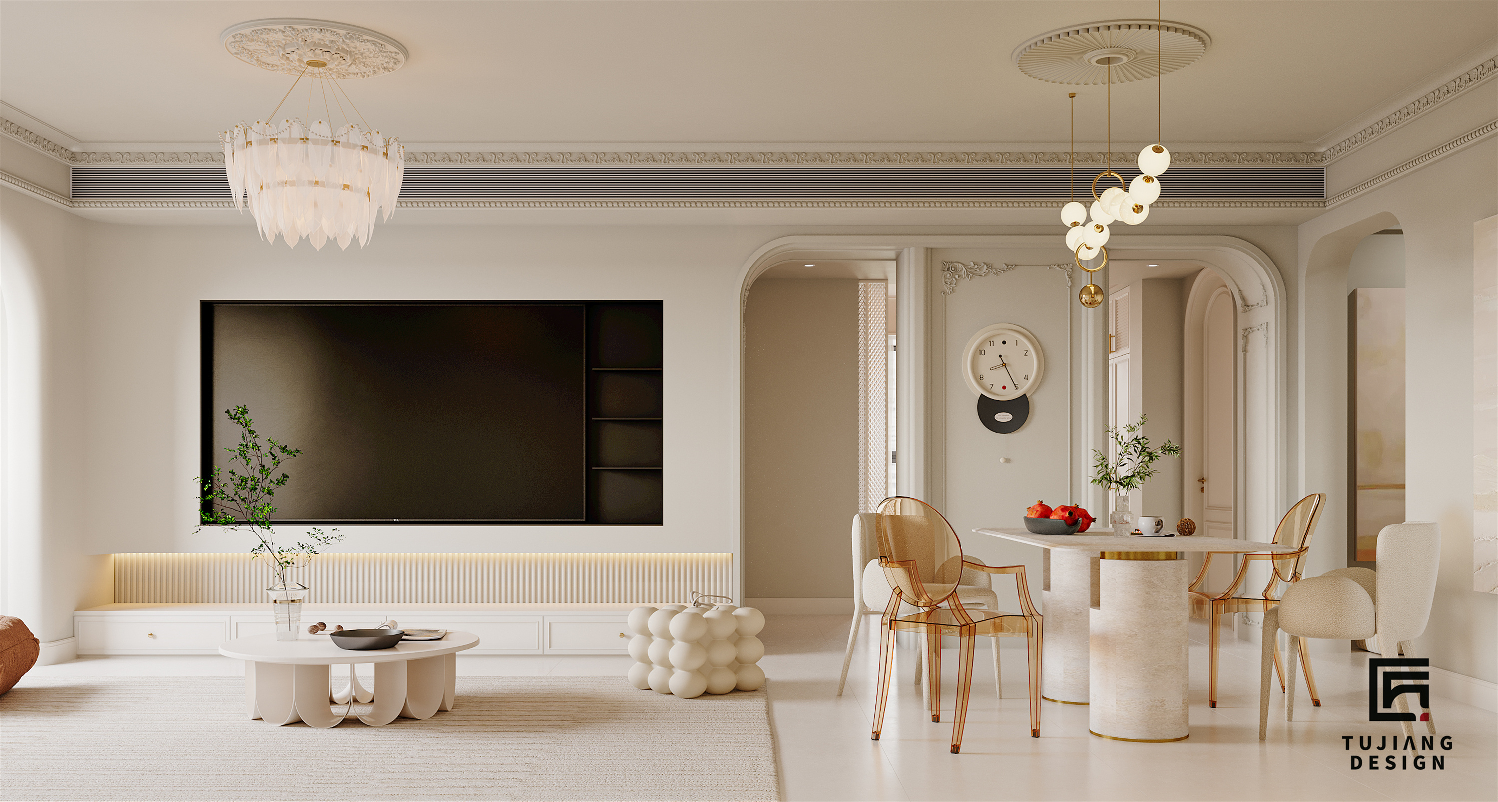 法式奶油风，简简单单的空间，优雅又浪漫-3