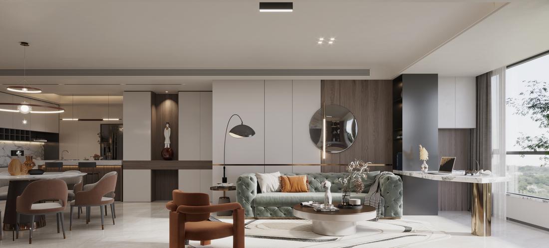 110m²现代轻奢风精致生活空间设计-0