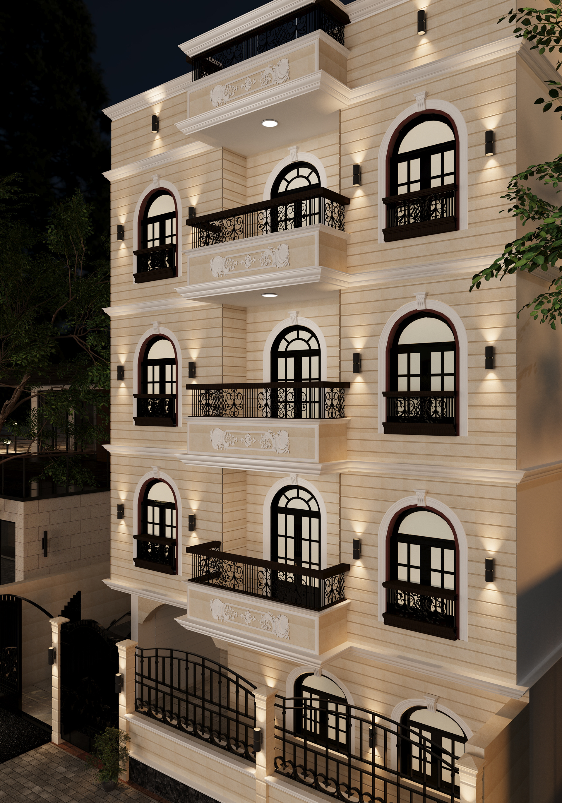 Neoclassical Residential Facade-12