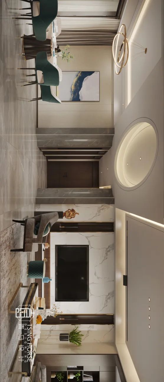 马斌打造 243㎡现代轻奢空间，诠释低调奢华生活情调-23