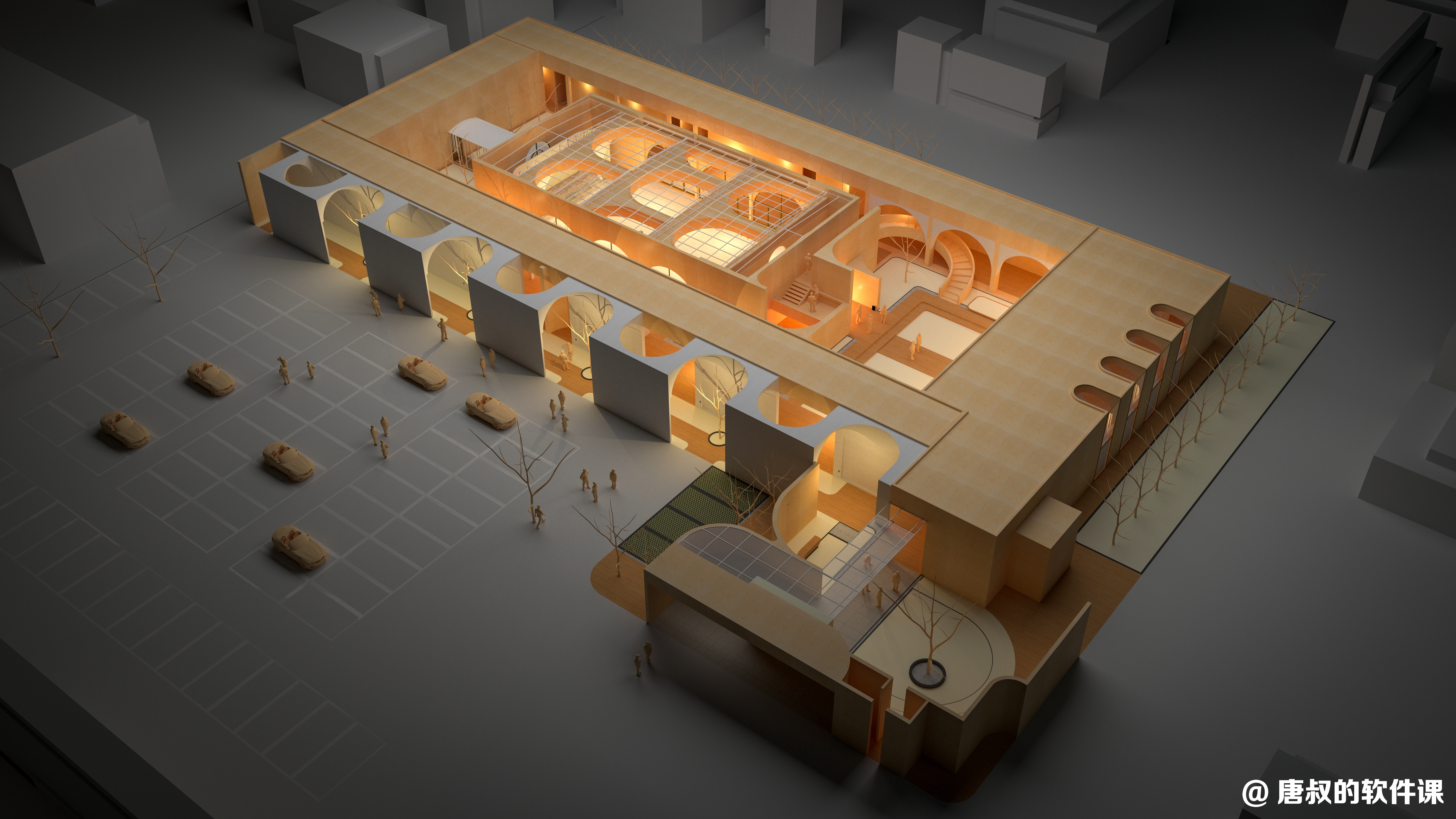 Aube Wedding Venue—手工模型渲染图-6