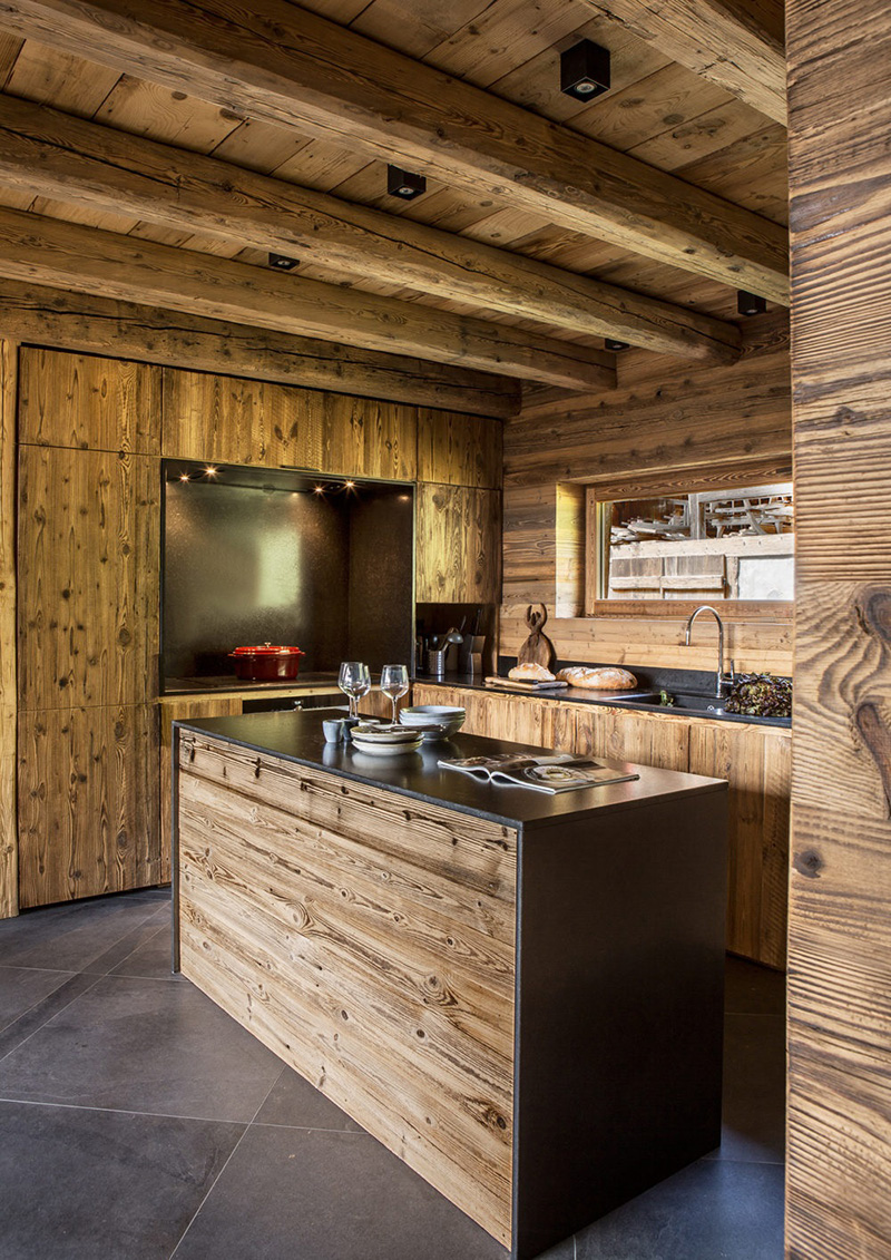 瑞士阿尔卑斯山时尚温馨的 29 卧室木质 Chalet-6