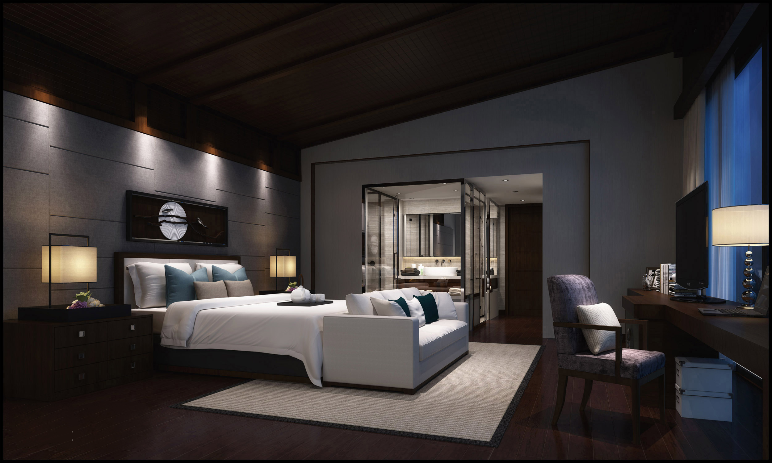 新中式 中式古典 奢华家装别墅样板房-12-27