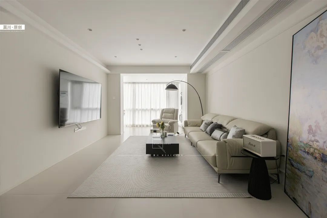 【莫川实景作品 | 厚德品园】断舍离+时代到来，极简奶油风格，化繁为简，更显设计功力-36