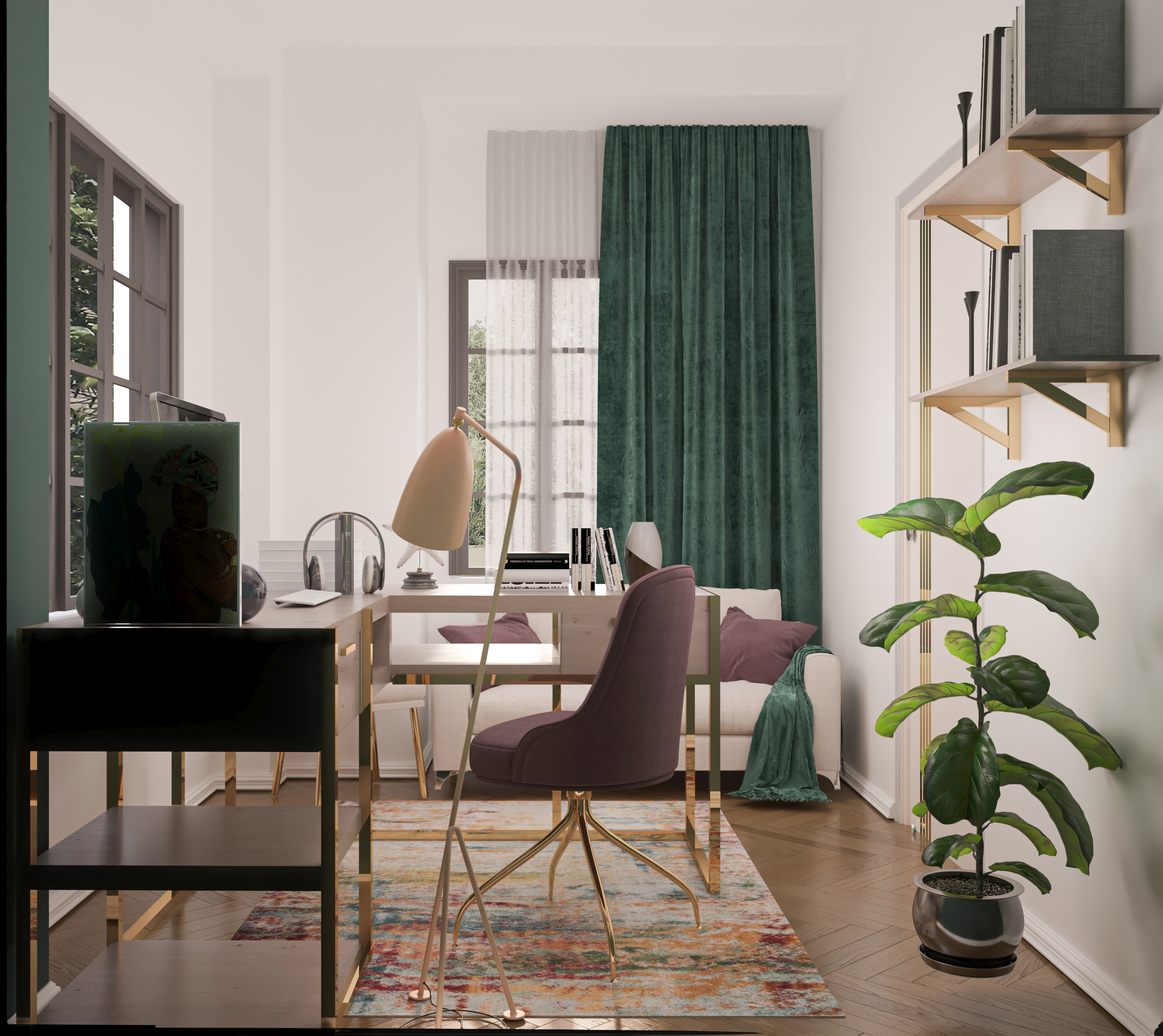 Feminine Office Design-5