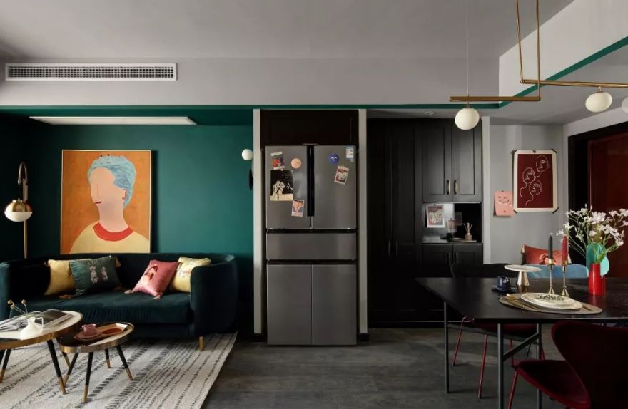 75㎡现代轻奢小三房,深色调的华丽优雅-23