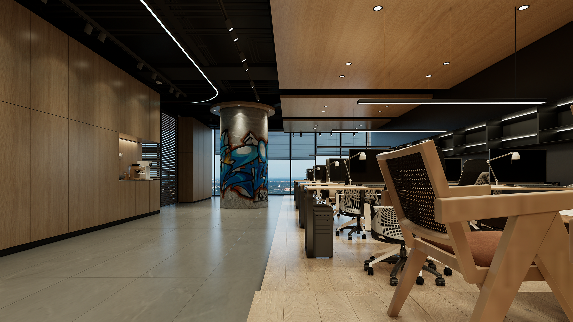 武汉悦江中心路威办公空间设计丨中国和平丨知造设计研究室-22