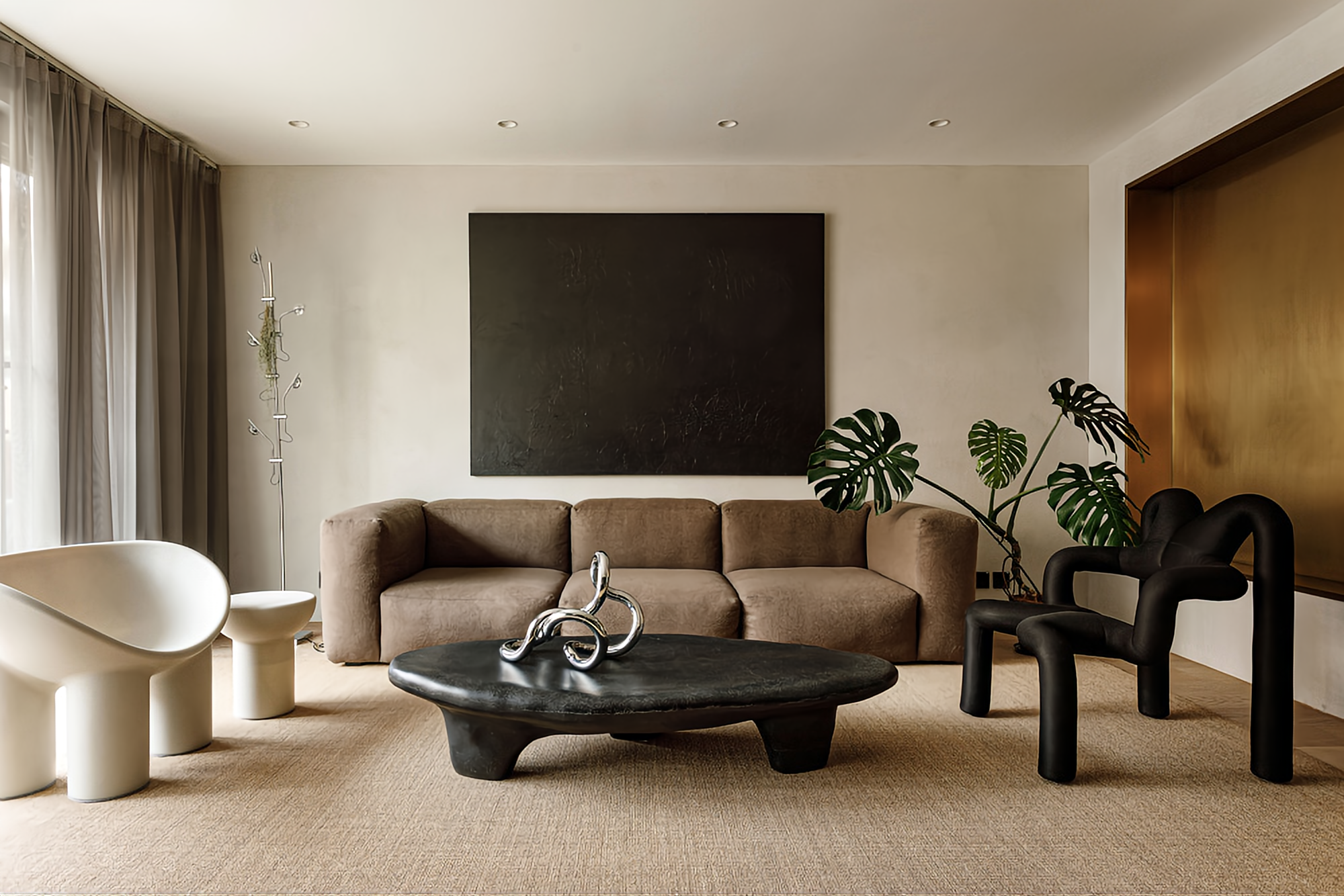 黑金色调的家丨中国北京丨NOTHING DESIGN-0