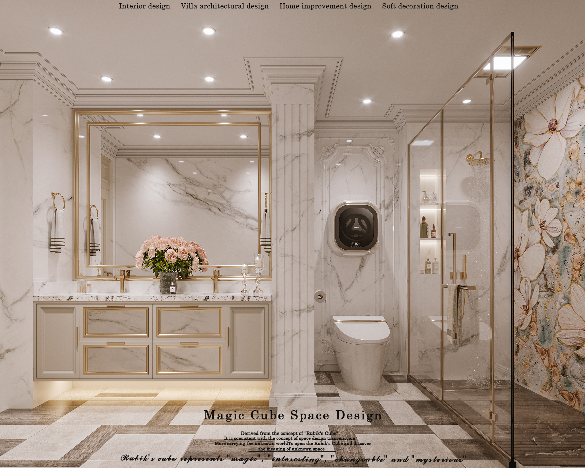 浙江•法式复古别墅设计丨中国浙江丨魔方空间设计-47